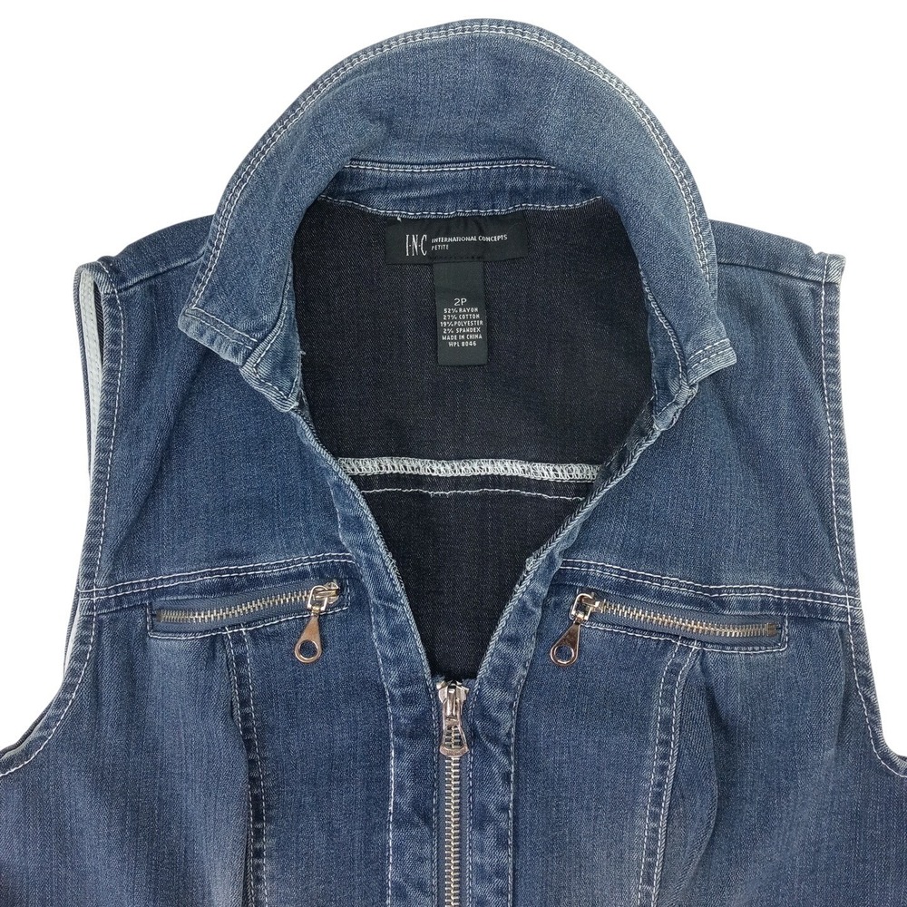 INC International Concepts Petite Sleeveless Deni… - image 2